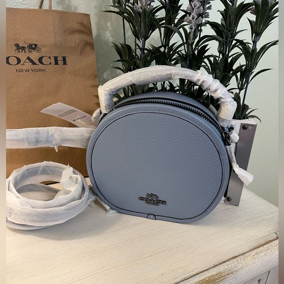 Coach Canteen Crossbody Bag Cornflower Blue Leather NWT